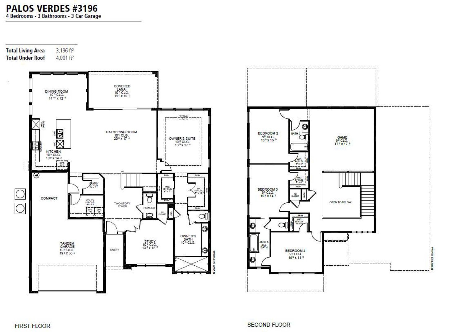 Palos Verdes Floor Plan ICI Homes Palm Crest